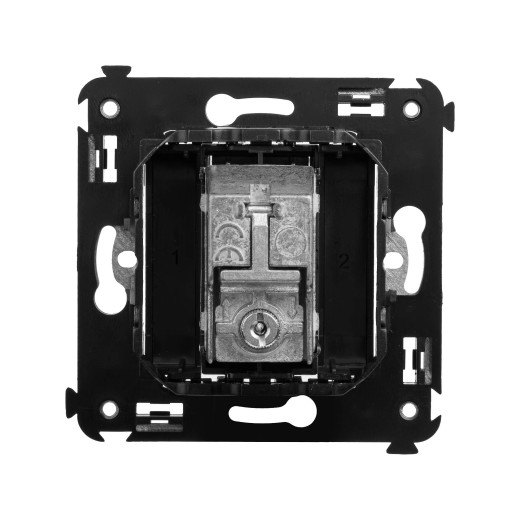 Розетка TV проходная в стену, Avanti, черный матовый