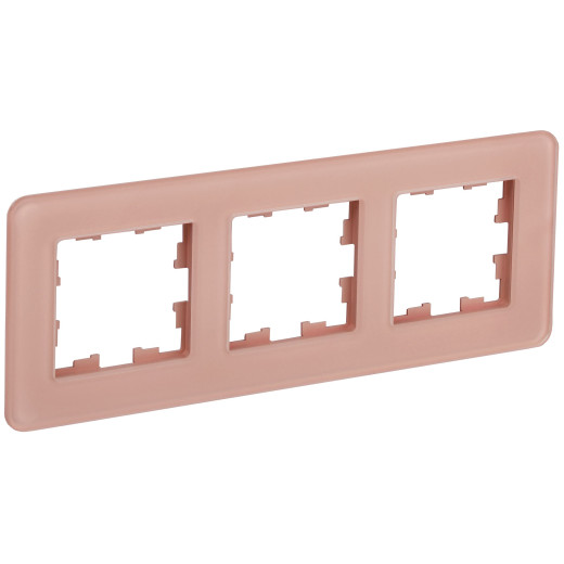 BRITE Рамка 3-мест. РУ-3-2-Бр стекло дым. RE IEK