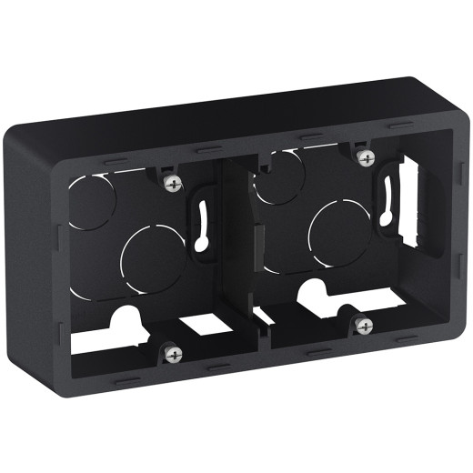 Коробка для накладного монтажа 2 поста - Legrand/Daccord Inspiria - антрацит