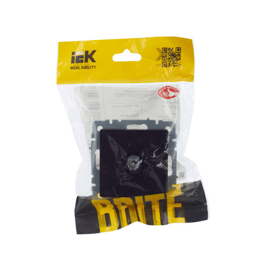 BRITE Роз. TV проходная РТВ10-0-БрЧ черн. IEK