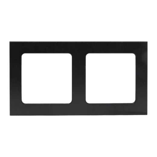 Стокгольм Рамка 2-местная металлическая черная EKF PROxima