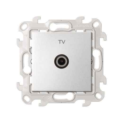 Simon 24 алюминий Розетка TV одиночная Harmonie