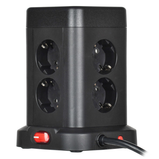 DOMINIC Удлинитель У08K 1,5м 3х1мм2 USB A+C 20Вт чер IEK