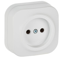 IEK GLORY Роз. без з/к/ш о/у 10А РС20-2-ХБм бел. м.