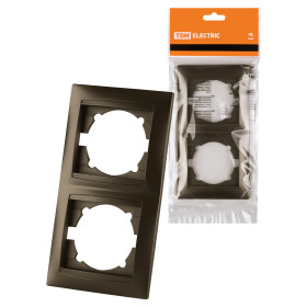 TDM Рамка 2-х постовая вертикальная бронза 