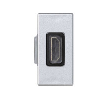 Simon Connect Алюминий Разъём HDMI, 22,5х45мм, (мама-мама)