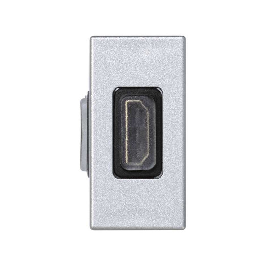 Simon Разъём HDMI, 22,5х45мм, (мама-мама), алюминий