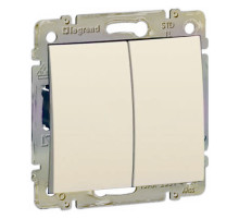 Legrand DIY Valena Крем Выключатель 2-клавишный.