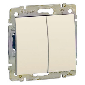 Legrand DIY Valena Крем Выключатель 2-клавишный.