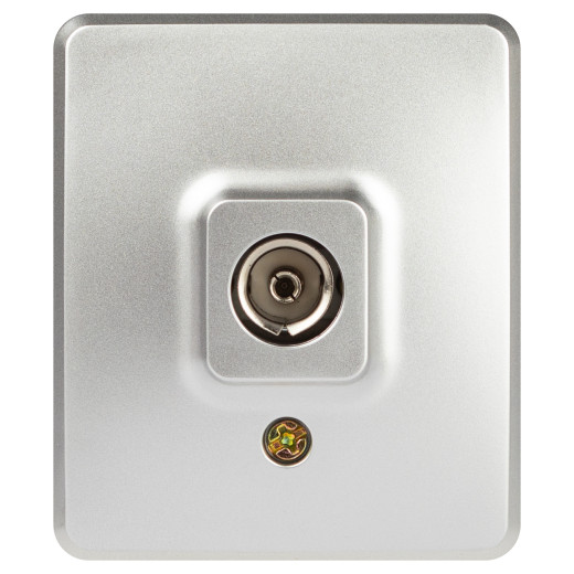 Розетка ЭРА Эксперт 11-3201-03 TV одиночная IP20 ОУ алюминий