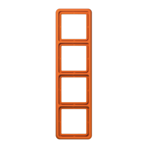 Рамка для вертикальной и горизонтальной установки ударопрочная, 4-кратная, оранжевая