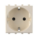 Розетка модульная, 2P+E, с з/ш, Avanti, ванильная дымка, 2 модуля