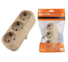 TDM Блок на 3 гнезда 2П+З плоский 16А 250B 