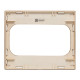 Стокгольм Рамка для розетки 2-местная белая с линией цвета шампань EKF PROxima