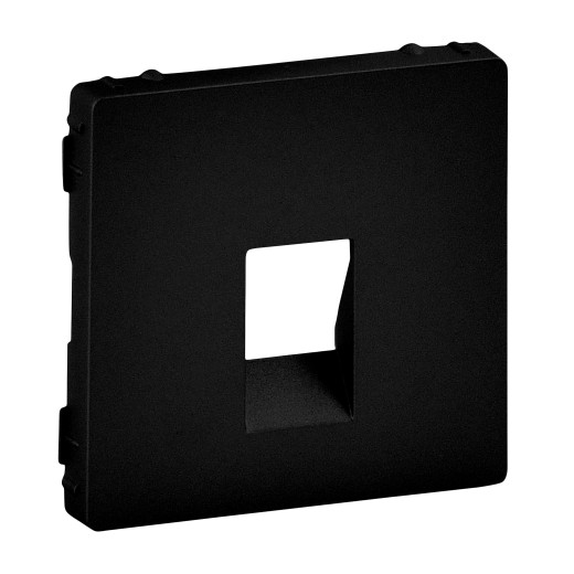 Valena LIFE. Лицевая панель для аудиорозетки с пружинными зажимами одиночной. Антрацит.