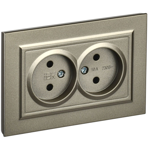 BRITE Роз. 2-я без з/к/ш 10А в сб. РС12-2-БрШ шамп. IEK