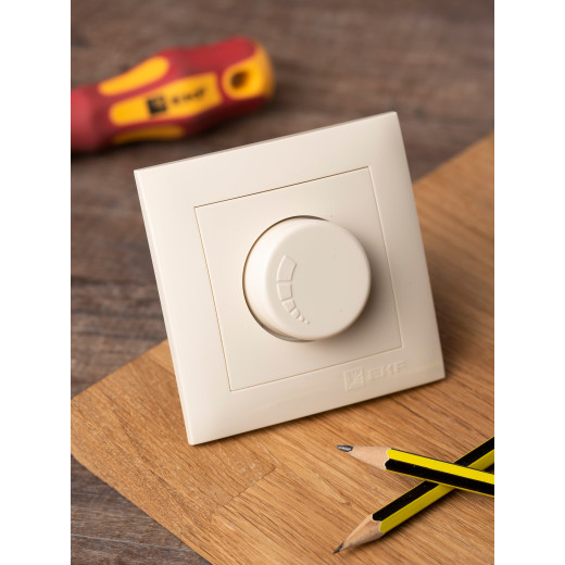 Валенсия светорегулятор 600W 220В кремовый EKF PROxima