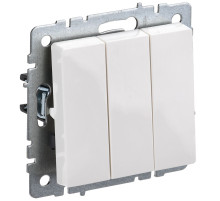 IEK BRITE BASE Белый Выключ. 3-кл 10А ВС10-3-0-БрБ