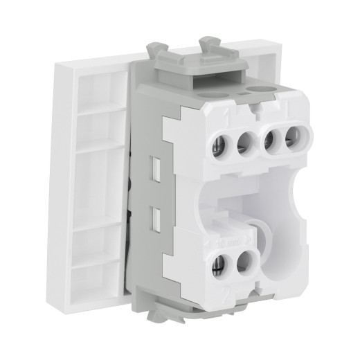 Переключатель одноклавишный модульный, Avanti, белое облако, 2 модуля