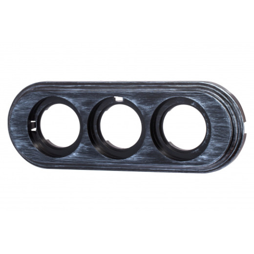 Рамка 3-х постовая, пластик, цвет Серебряный Век