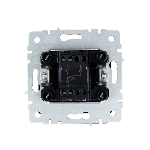 BRITE Выключ. 1-кл. прох. 10А ВС10-1-6-БрЧ черн. IEK