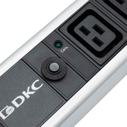 Блок распределения питания (PDU) 0U 16A с индикацией, Вых:12 х C19, Вх:С20