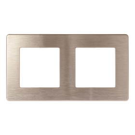 ЭРА Рамка для розеток и выключателей Серия 12 12-5102-04 на 2 поста, Сатин, шампань