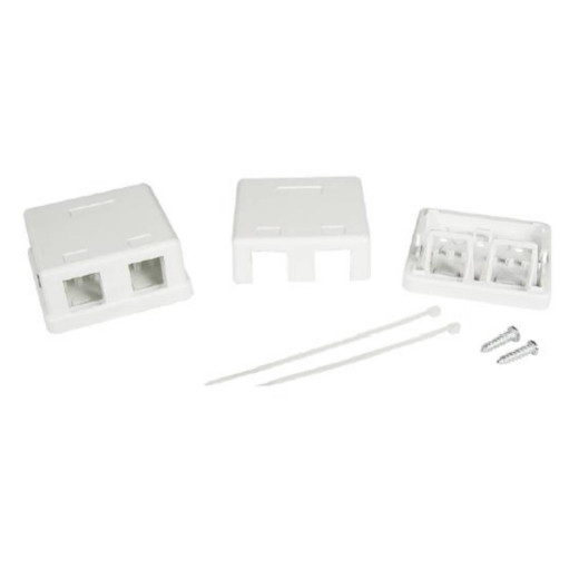 Универсальная розетка, 2 порта  для модулей Keystone