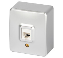 ЭРА Розетка Эксперт 11-3203-03 информационная RJ45 IP20 ОУ алюминий
