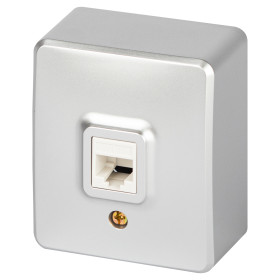 ЭРА Розетка Эксперт 11-3203-03 информационная RJ45 IP20 ОУ алюминий