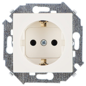 Simon 15 Бежевая Розетка с/з, 16А, 250В, винт.зажим