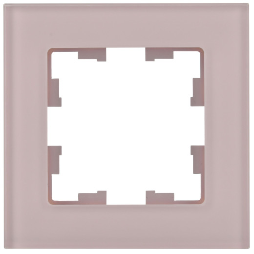 BRITE Рамка 1-мест. РУ-1-2-Бр стекло розовый матовый IEK