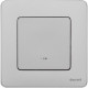 Переключатель одноклавишный с подсветкой/индикацией - Legrand/Daccord Inspiria - 10АХ 250В безвинтовые зажимы - алюминий