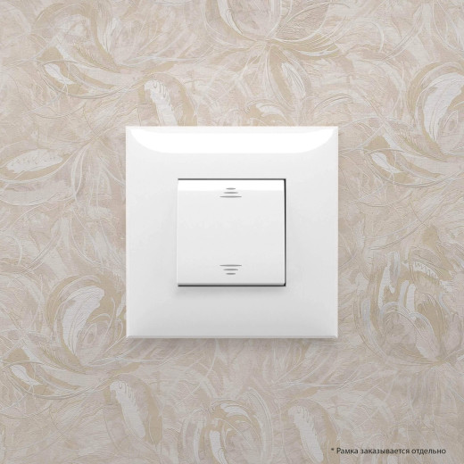 Выключатель одноклавишный в стену, Avanti, белое облако