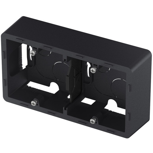 Коробка для накладного монтажа 2 поста - Legrand/Daccord Inspiria - антрацит