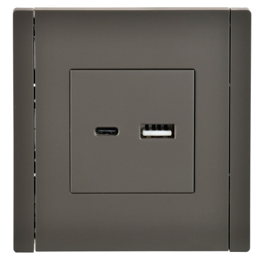 FORTE&PIANO Роз. USB A+C 3,1А FP350 сер. IEK