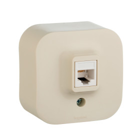 Legrand Quteo Бежевый Розетка RJ11.