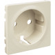 Valena LIFE.Лицевая панель розетки 2К+З.Слоновая кость