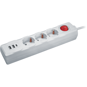 Navigator Удлинитель 61 455 NPE-USB01-03-180-ESC-3X1 с/з выкл.3 гн.1.8м USB2.1A