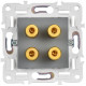SKANDY Аудиорозетка 4-мест. SK-A01Gr сер. IEK