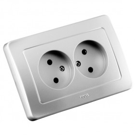 Hegel Мастер внутр Серебро РС16-341-06 Розетка двойная