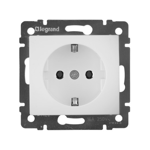 Розетка с заземлением - Legrand Valena - без шторок 16А 250В винтовые зажимы - белый
