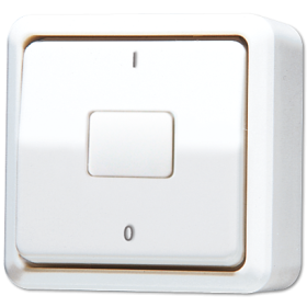 JUNG Выключатель для накладного монтажа, двухполюсный белый