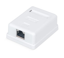 Wrline WR-WS-8P8C-C5E-SH-1 Розетка компьютерная RJ-45, категория 5e, экранированная, одинарная, внешняя, Dual IDC, цвет белый