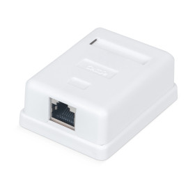 Wrline WR-WS-8P8C-C5E-SH-1 Розетка компьютерная RJ-45, категория 5e, экранированная, одинарная, внешняя, Dual IDC, цвет белый