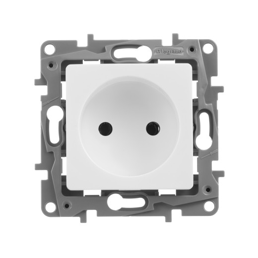 Розетка без заземления - Legrand Etika - без шторок 16А 250В винтовые зажимы - белый