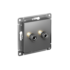 Systeme Electric AtlasDesign Сталь Аудиорозетка двухместная