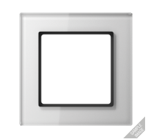 JUNG A creation Стекло Белое Рамка 5-ая