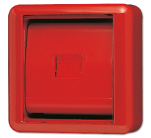 JUNG Крышка со стеклом – красная клавиша и красное окошко
