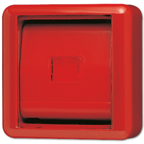 JUNG Крышка со стеклом – красная клавиша и красное окошко